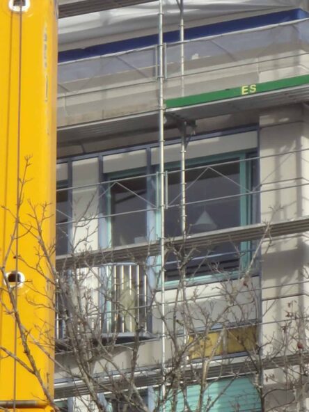La grue est jaune.